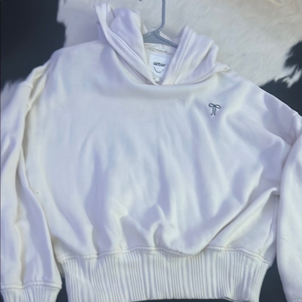 Aerie White Cozy Hoodie